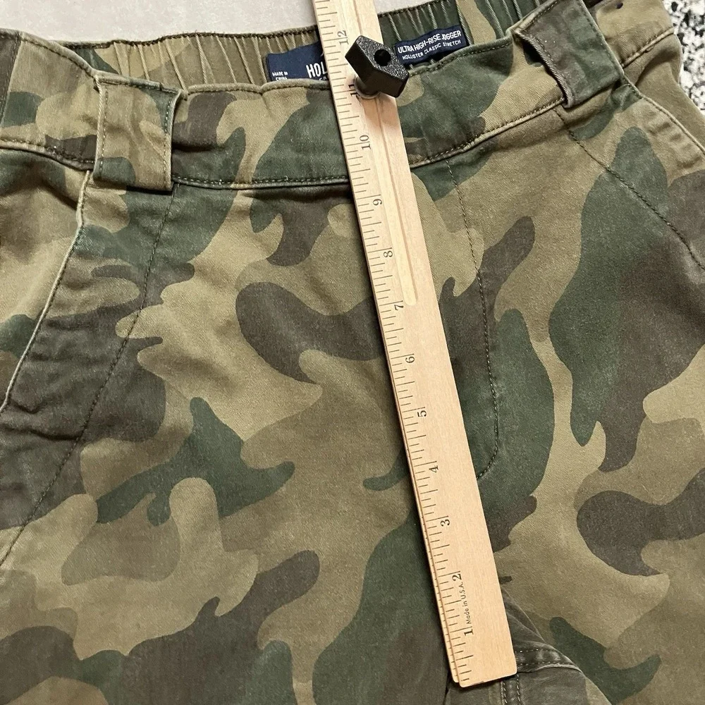 Hollister‎ Pants Womens Size M Green Camo Ultra High Rise Jogger Stretch